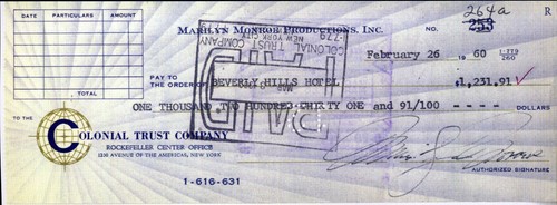 Marilyn monroe autographed - marilyn,
