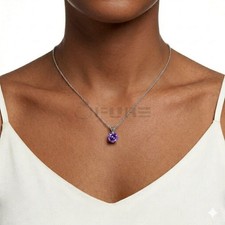 Purple amethyst stone - stone, 925