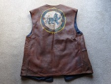Very Rare RAF Leather Jerkin - Hand Painted Crest - No 96 Squadron - 1953