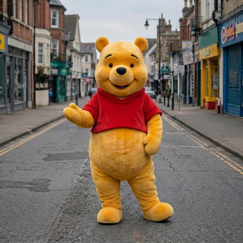 Winnie bear mascot costume - mascot,