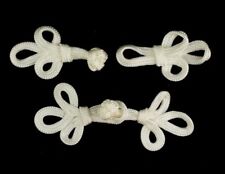10 Pairs Large Ivory Chinese Knot Buttons Frog Fasteners - Sewing