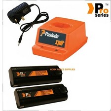 paslode charger base with 2 x pro series batteries