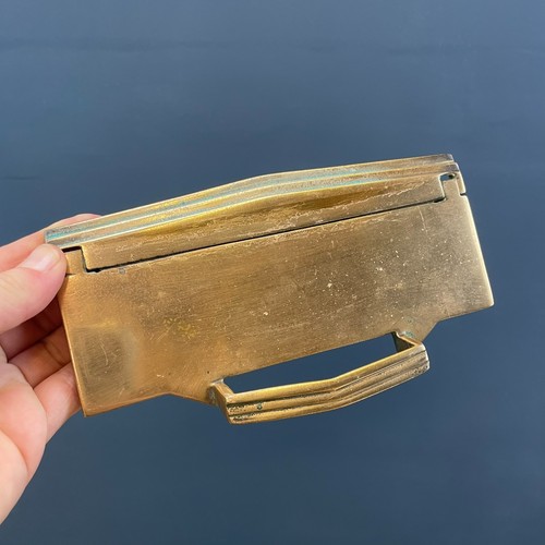 Antique edwardian brass letter - edwardian,