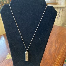 Solid Silver Ingot on chain