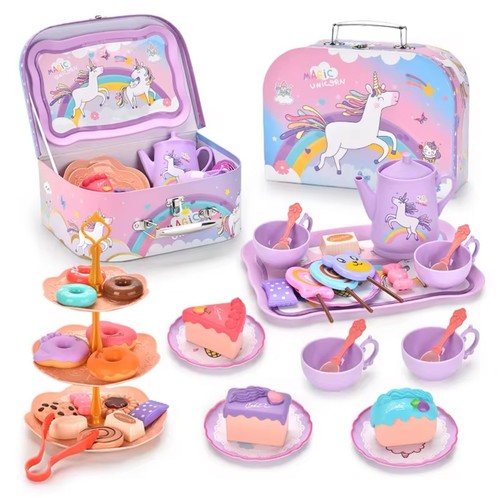 Kids unicorn pretend play - play, tea