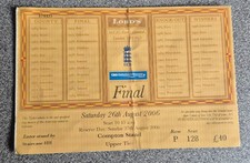 USED CRICKET TICKET ** SUSSEX V LANCASHIRE ** 2006 C&G FINAL AT LORDS