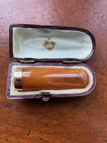 Antique small amber cigar - antique,