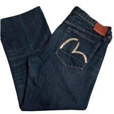 Evisu Men’s Jeans W36 | Vintage Blue Denim Straight Leg Retro
