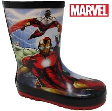 KIDS CHILDRENS MARVEL AVENGERS RUBBER SNOW RAIN WELLIES WELLINGTON BOOTS SIZE UK