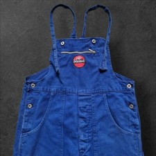 mens vintage blue Herringbone twill French work dungarees, sz 54