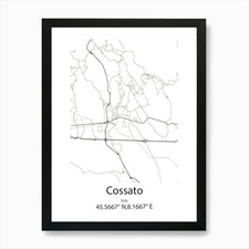 Cossato,Italy Minimalist Map