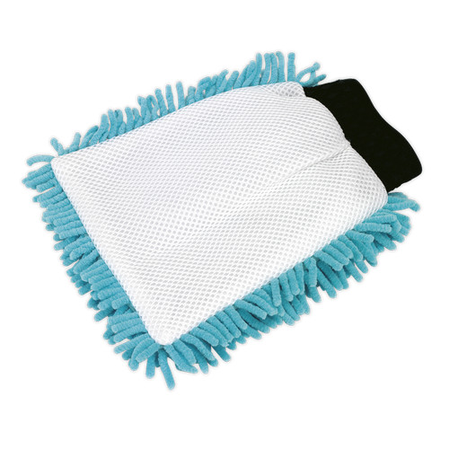 Sealey shaggy microfibre mitt - sealey,