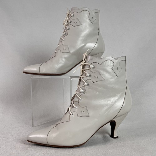 Vtg peter fox white leather - peter,