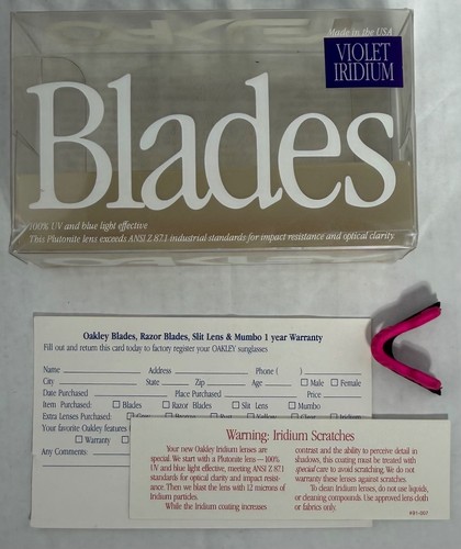 Original oakley blades - blades, nose