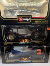 Burago 1:18 Classic Cars Joblot Diecast Models Alfa Romeo / Mercedes X3 Boxed