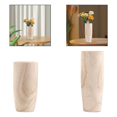 Wood vase pot lightweight - wood,