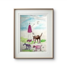 Walking Dthe Dogs 7"x10"
