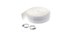 KATSU Layflat Discharge Hose Pipe 20m x 38mm 1-1/2 Inch Diameter with 2 Clips