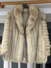 Vintage 90s White Fox Real Fur