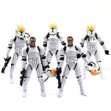 Lot 5 Star Wars Clone Wars TROOPERS Pilot Action Figures Boy Kids Gifts Toy 2005