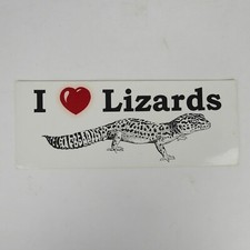 I Love Lizards Sticker Mirror or Glass Sticker Leopard Gecko