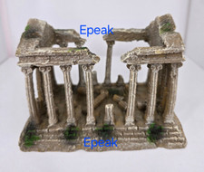 Aquarium Old Roman Greek Temple Ruin Columns Decoration Ornament 14x9.5x10cms