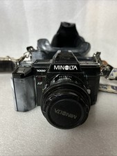 Minolta 7000 AF Film Camera with Flash and additional lens 