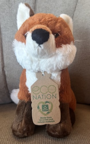 Fox plush soft toy - 9”, eco