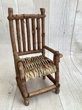 Rustic Woven Chair For Doll or