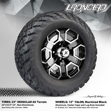 4xGOLF CART 12" MACHINED TALON