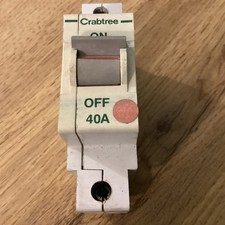 CRABTREE POLESTAR 60C/40 C40 40A CURVE C SINGLE BREAKER 40 AMP MCB VAT INC