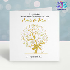 Personalised 50th Golden Wedding Anniversary Card