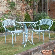 Blue Metal Bistro Set Garden