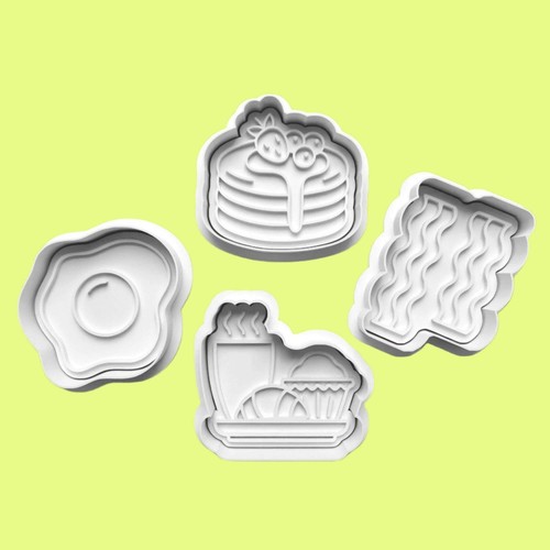 Breakfast themed cookie cutter - breakfast-themed,