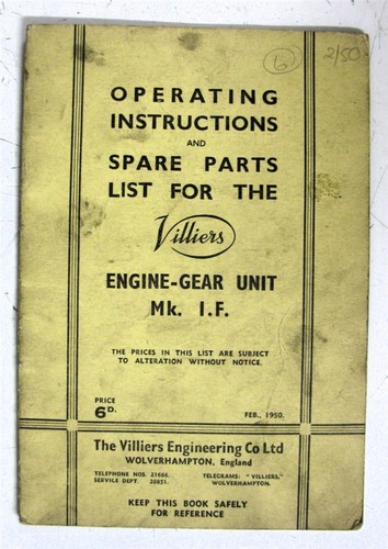 Villiers motorcycle - if,