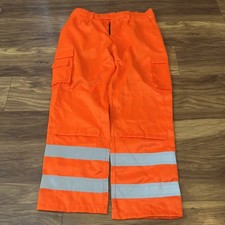 Arco Mens Orange Hi Viz Work Trousers Size 38 R