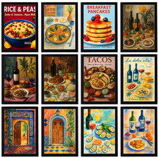 Vintage Food & Bars Poster -