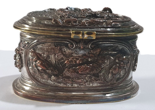 Antique silver plated bronze
