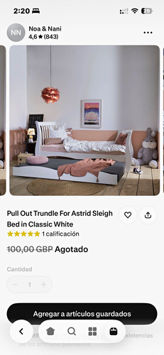 Noa nani astrid sleigh bed - sleigh,