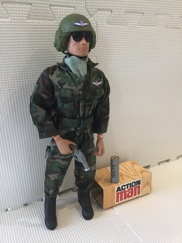 Action man helicopter - man,
