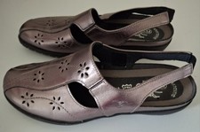 Ladies Fly Flot Suave Bronze Leather Slingback Sandals UK 5 Excellent Condition 