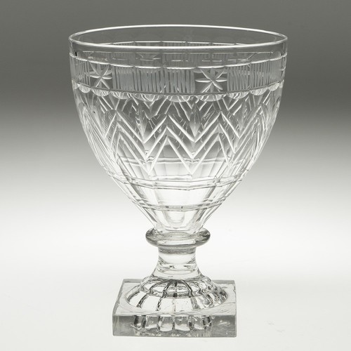 Georgian rummer glass with cut - with,