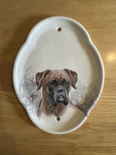 Boxer dog ceramic - dog, sign