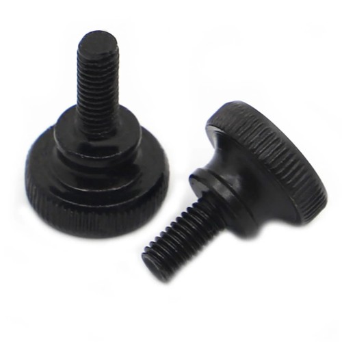Carbon steel knurled thumb - carbon,