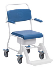 NRS Healthcare mobile shower commode wheeled chair in one - Very Good Condition