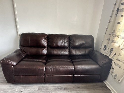 Leather sofas and seater - 3,