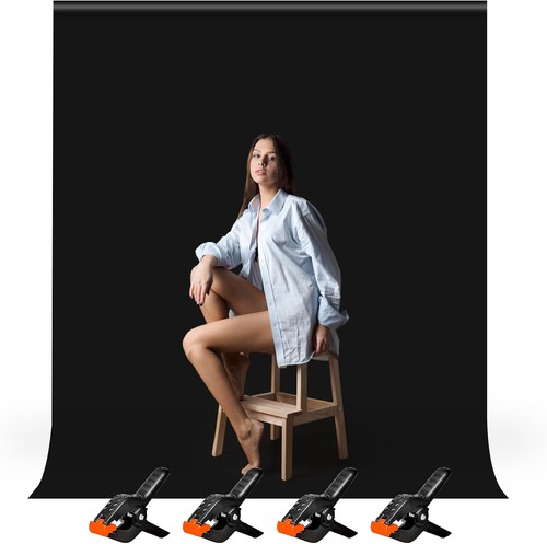 Black screen backdrop - black,