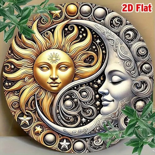 Wooden sun and moon - wooden,
