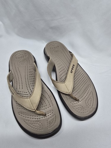 Crocs capri flip flops - flops, brown