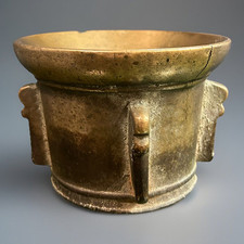Antique Heavy Bronze Mortar